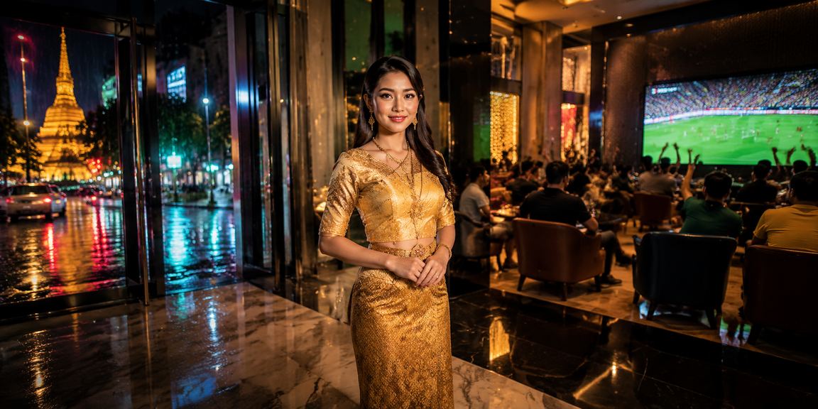 ရန်ကုန်မြို့တွင် ဘောလုံးဖက်တင်များ နေ့ညအလင်းရောင်